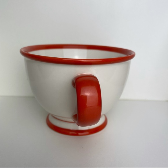 Starbucks 2006 “Uplifting” Ceramic Teacup Cream Orange Tiger Lily 10oz Footed - Picture 4 of 6